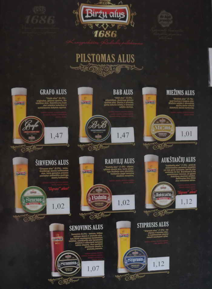 Bierpreise Litauen