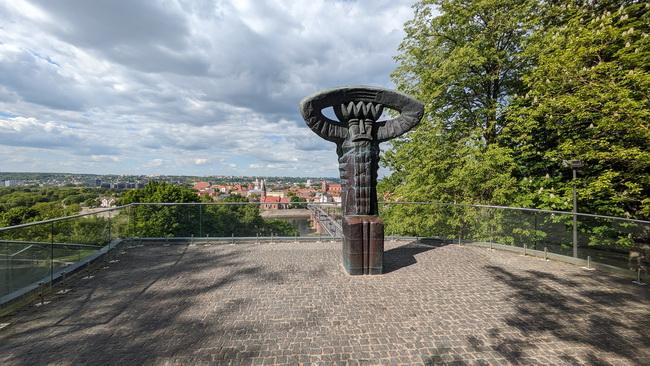 Blick auf Kaunas von Aleksotas