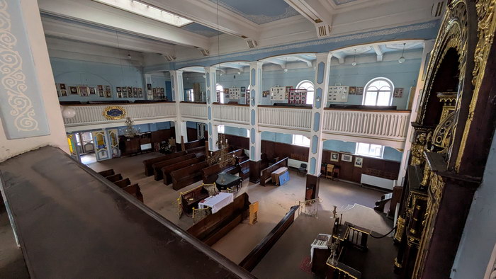 Blick auf den Gebetsraum Kaunas Synagoge
