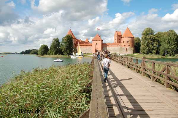 Wasserburg Trakai Litauen  mit Brücke