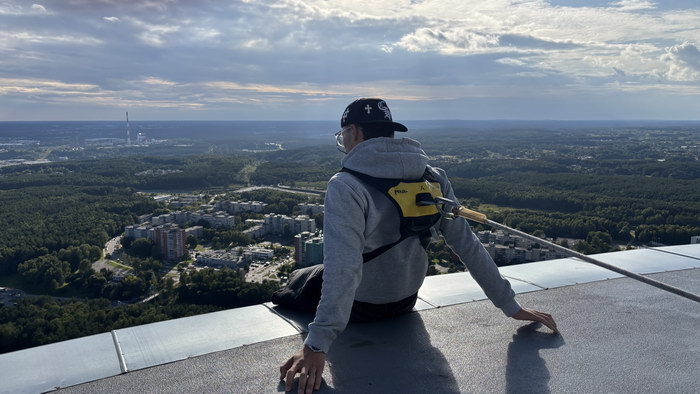 Vilnius TV Turm Edge Walk Litauen