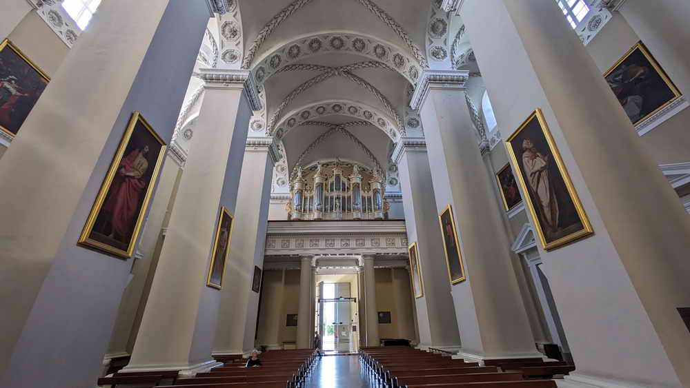 Kathedrale Vilnius Blick auf die Orgel