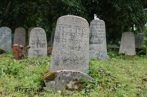 Jüdischer Friedhof Birzai Litauen Grabstein