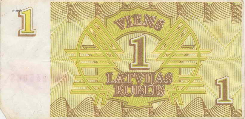 1 lettischer Rubel